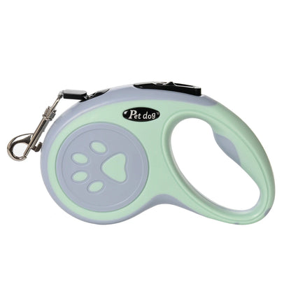 Automatic retractable dog leash with anti-slip handle and 360-degree swivel for all dog sizes