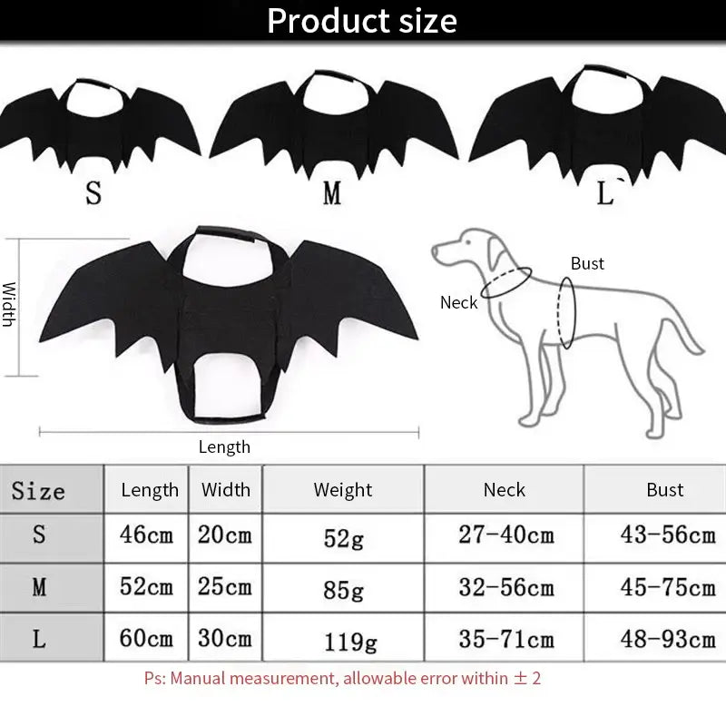 The Pet Paradise | RPXBGUCKARHG | Fashion Cat Clothes Bat Wings - Funny Dog & Cat Costume, Pet Cosplay Prop for Halloween