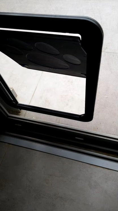 Pet door with magnetic safety lock and anti-bite design for cats and dogs