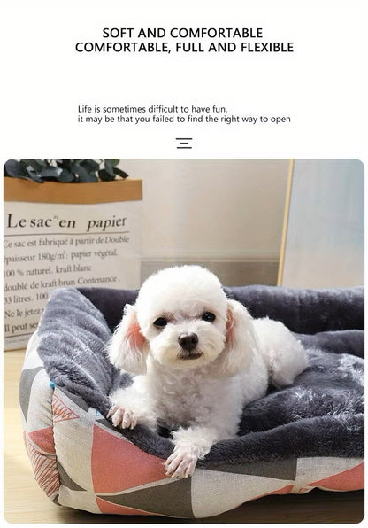 Comfortable pet dog bed sofa mat for dogs and cats, available in multiple sizes and colors, suitable for crates or floor use.