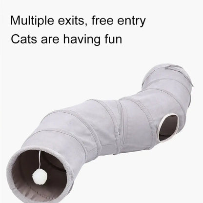 Collapsible Cat Tunnel, Interactive Tunnel for Cats, Cat Play Tunnel with Peek Holes
