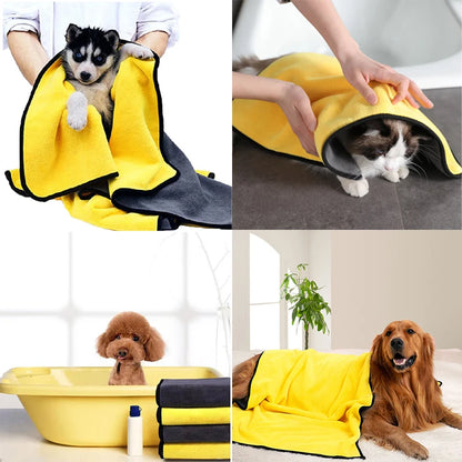 Soft and absorbent quick-drying towels for dogs and cats, perfect for grooming