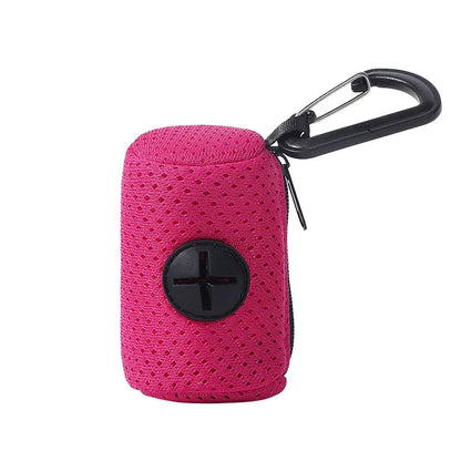 Chic faux leather dog poop bag holder dispenser for stylish walks