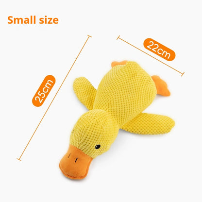 Soft calming duck plush toy for dogs and cats with wool fabric – anti-anxiety cuddle toy