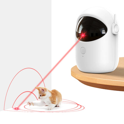Rechargeable automatic laser toy for interactive cat play