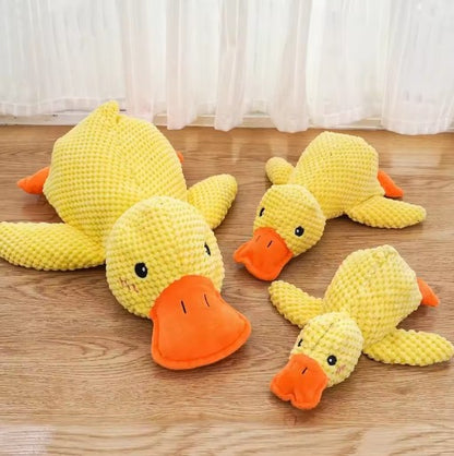Soft calming duck plush toy for dogs and cats with wool fabric – anti-anxiety cuddle toy
