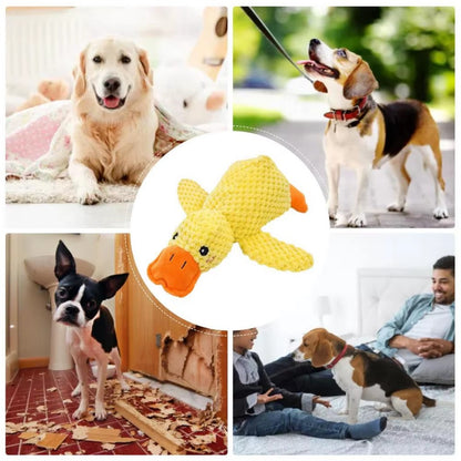 Soft calming duck plush toy for dogs and cats with wool fabric – anti-anxiety cuddle toy