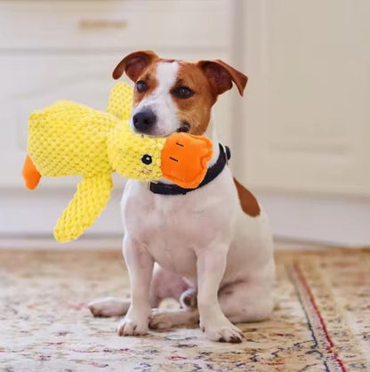 Soft calming duck plush toy for dogs and cats with wool fabric – anti-anxiety cuddle toy