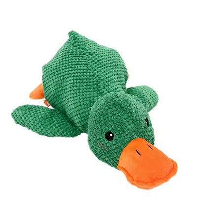 Soft calming duck plush toy for dogs and cats with wool fabric – anti-anxiety cuddle toy