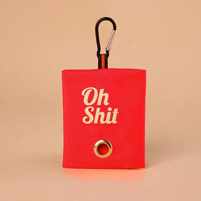 Chic faux leather dog poop bag holder dispenser for stylish walks