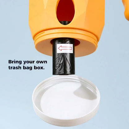 Cat litter scoop with built-in trash can for quick and hygienic waste disposal
