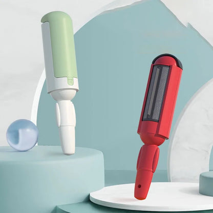 Reusable pet hair removal brush roller for furniture and clothes