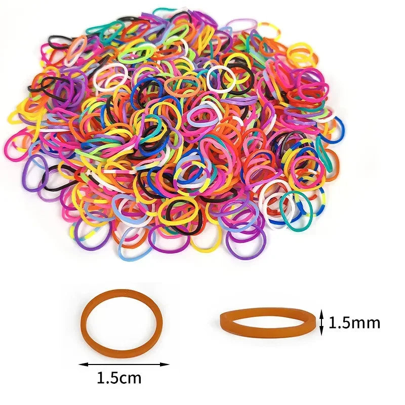 Colorful pet grooming rubber bands for DIY hair bows and accessories, perfect for all dog breeds.