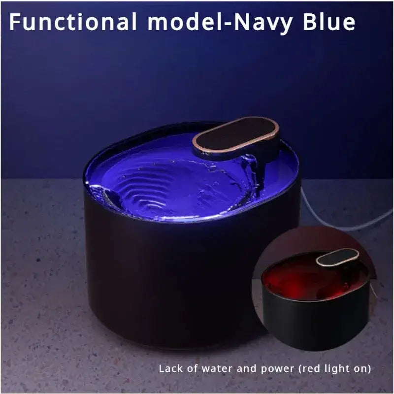 3L Auto Cat Water Fountain with dual outlet flow, promoting healthy hydration for cats, featuring noise-free operation and a 24-hour filtration system.