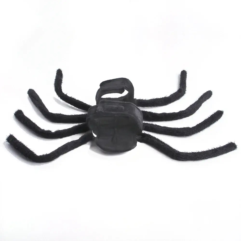 Halloween Dog Costume featuring a black spider design, perfect for festive celebrations and themed events. Available in multiple sizes for all dogs.