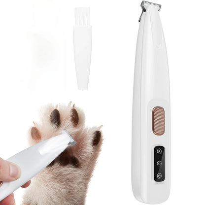 LED dog paw trimmer with digital display and stainless steel blade