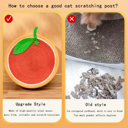 2-in-1 cat scratcher and bed with recyclable bowl-shaped sisal surface