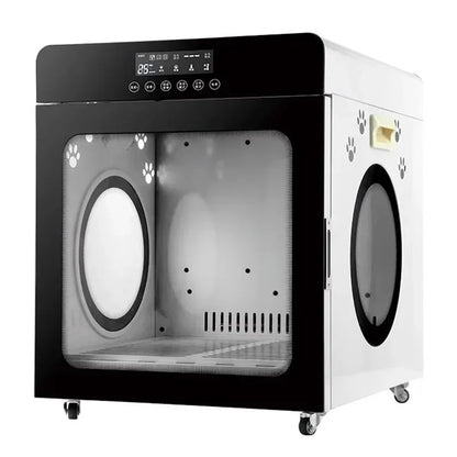 Portable smart pet drying box for quiet, efficient pet grooming