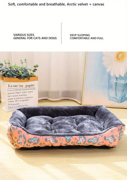 Comfortable pet dog bed sofa mat for dogs and cats, available in multiple sizes and colors, suitable for crates or floor use.
