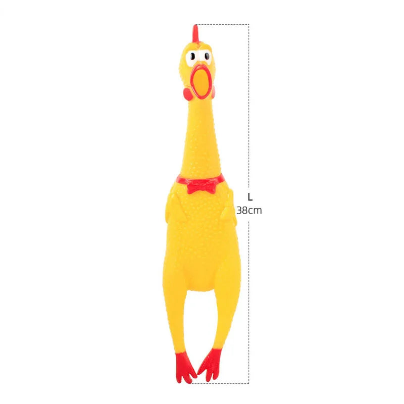 Screaming chicken squeaky toy for dogs and cats, durable PVC rubber sound toy