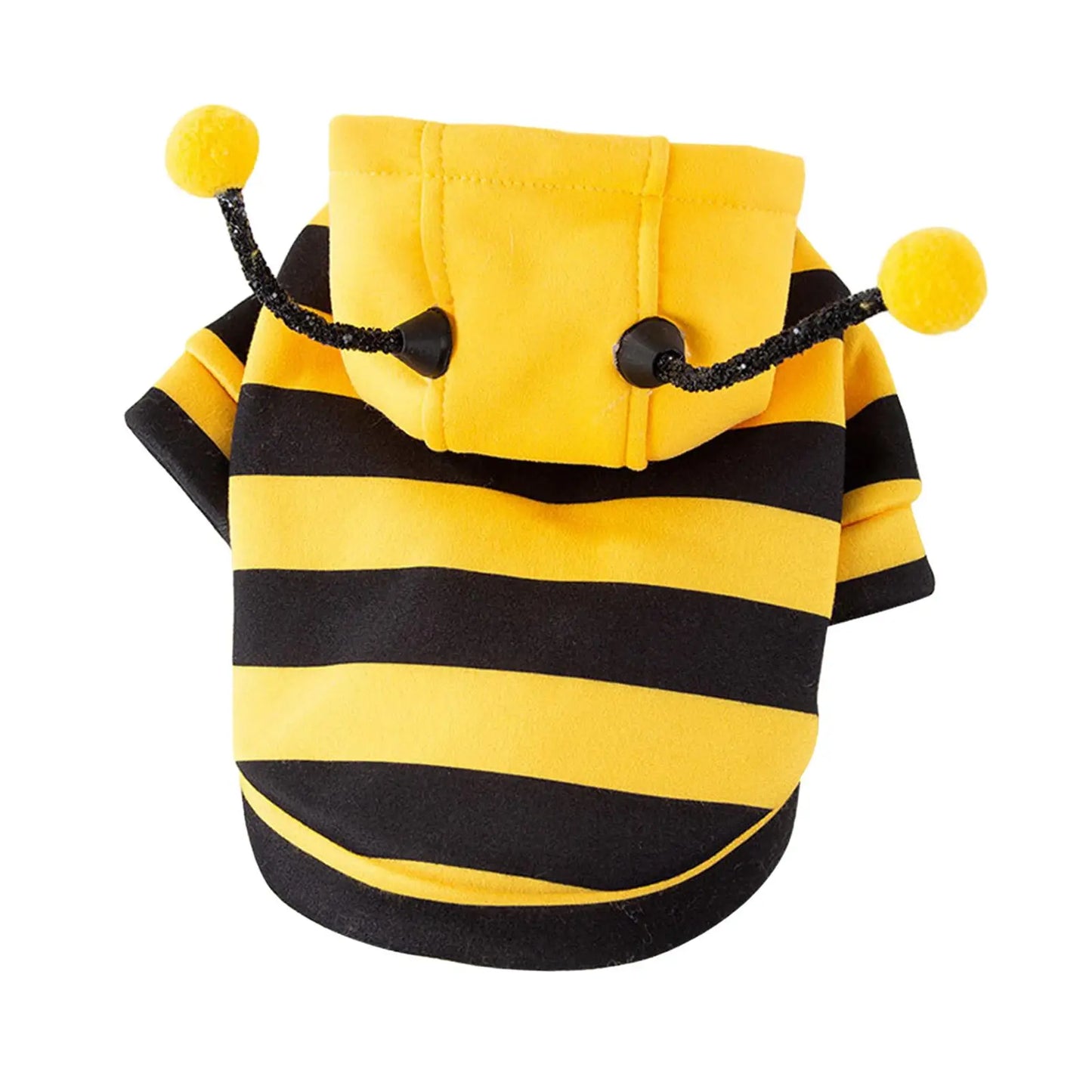 Dog Bee Costume - Soft hoodie for pets, perfect for Halloween and Christmas celebrations.