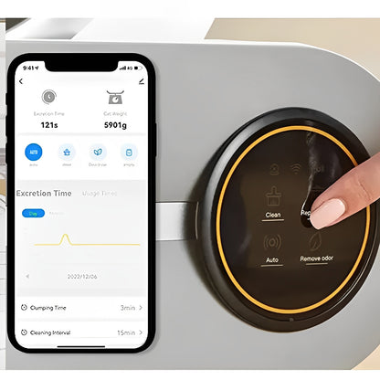 Bac à litière automatique intelligent entièrement fermé pour chat