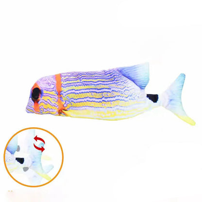 Interactive electric flopping fish cat toy with rechargeable battery