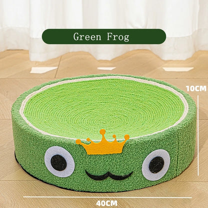 2-in-1 cat scratcher and bed with recyclable bowl-shaped sisal surface