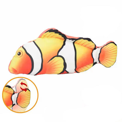 Interactive electric flopping fish cat toy with rechargeable battery