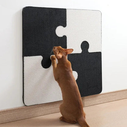 Vertical wall-mounted cat scratching board with large durable surface