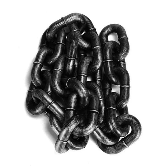 Dog wearing 1.5m Halloween plastic chain leash costume accessory