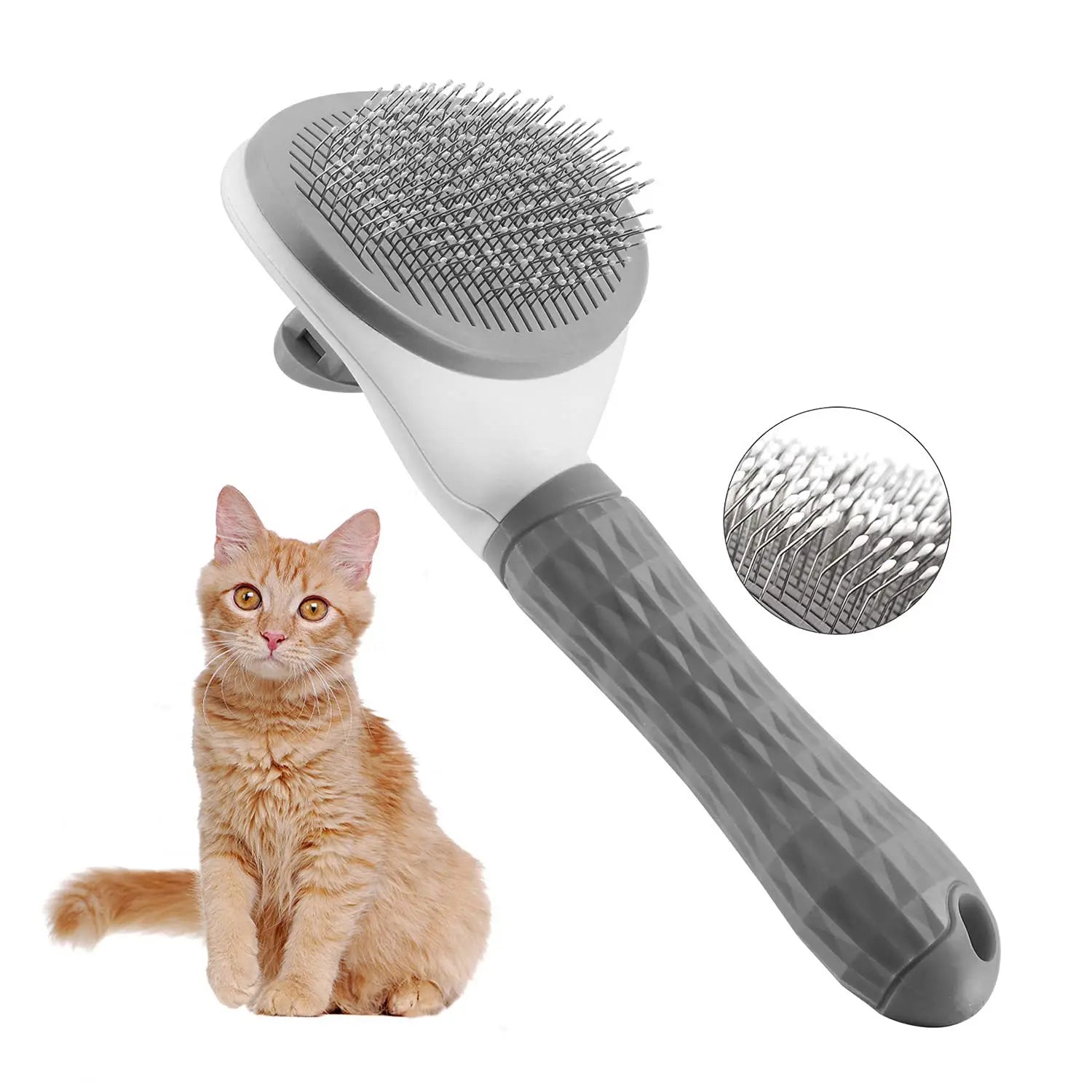 The Pet Paradise | Stainless Steel Pet Grooming Brush - Needle Comb for Cats & Dogs, Long Hair Cleaning & Beauty Accessories