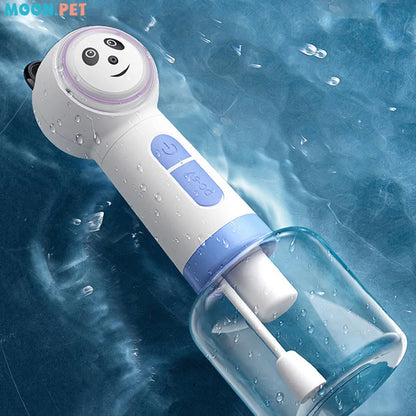Adorable panda-shaped electric foam dispenser for pet bathing