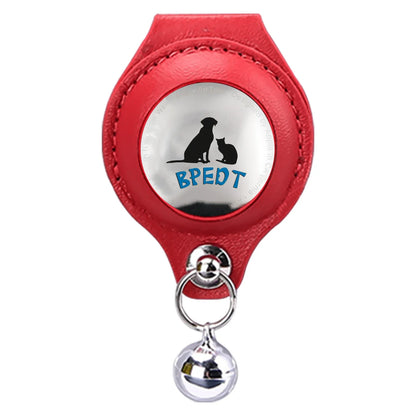 Protective leather Airtag holder for pet collar anti-lost tracking