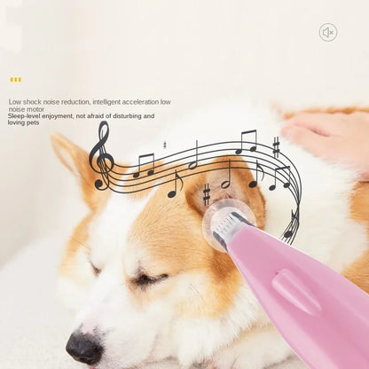 Professional electric dog hair trimmer with ergonomic handle for pet grooming