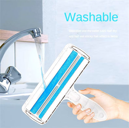 Reusable pet hair removal brush for clothes, sofas, and furniture