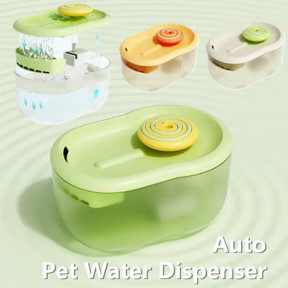 Smart electric cat water dispenser with quiet filtration and high-capacity tank for clean and fresh hydration.