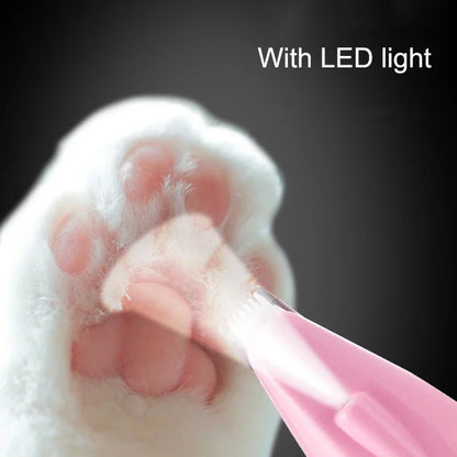 Professional electric dog hair trimmer with ergonomic handle for pet grooming