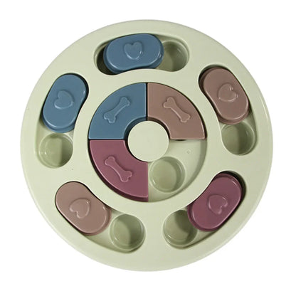 Slow Feeder Dog Puzzle Toy – Interactive food dispenser for dogs and cats with non-slip base