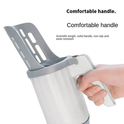 Cat litter scoop with built-in waste bin for easy litter box cleaning