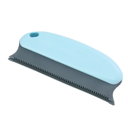 Reusable pet hair remover brush with ergonomic handle and TPR bristles