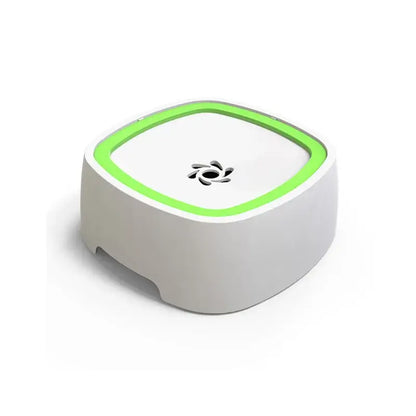 Anti-spill dog drinking water bowl with floating plate design for clean, splash-free pet hydration indoors and during travel.