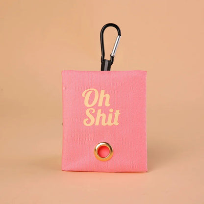 Chic faux leather dog poop bag holder dispenser for stylish walks