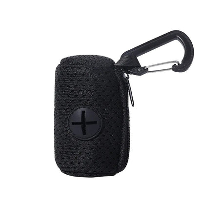 Chic faux leather dog poop bag holder dispenser for stylish walks