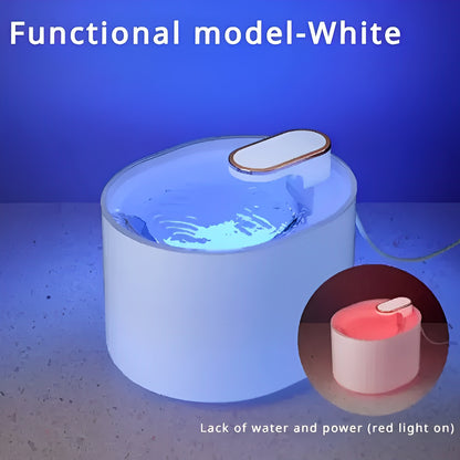 3L automatic cat water fountain with dual outlets and quiet motor for continuous hydration.