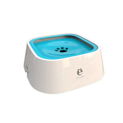Anti-spill dog drinking water bowl with floating plate design for clean, splash-free pet hydration indoors and during travel.