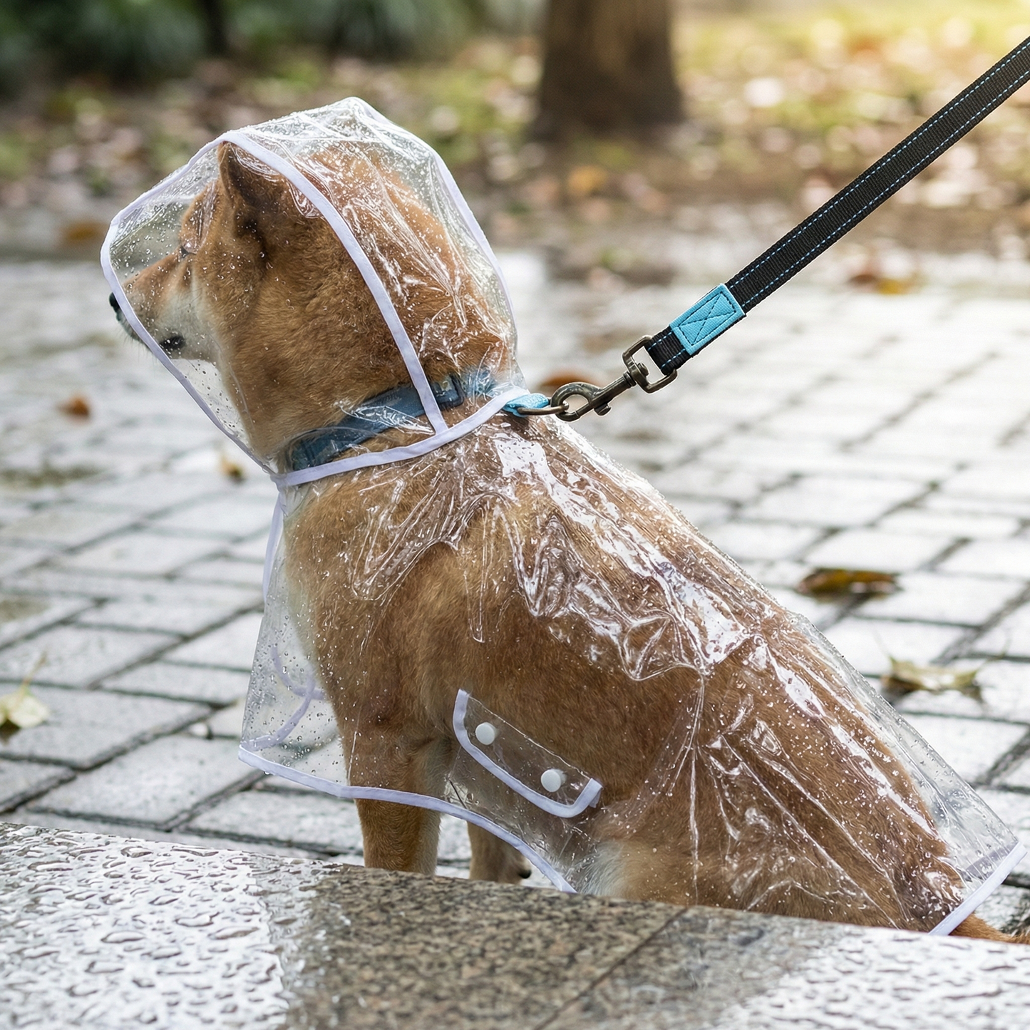 Imperméable transparent pour chien – Veste imperméable transparente pour promenades sous la pluie