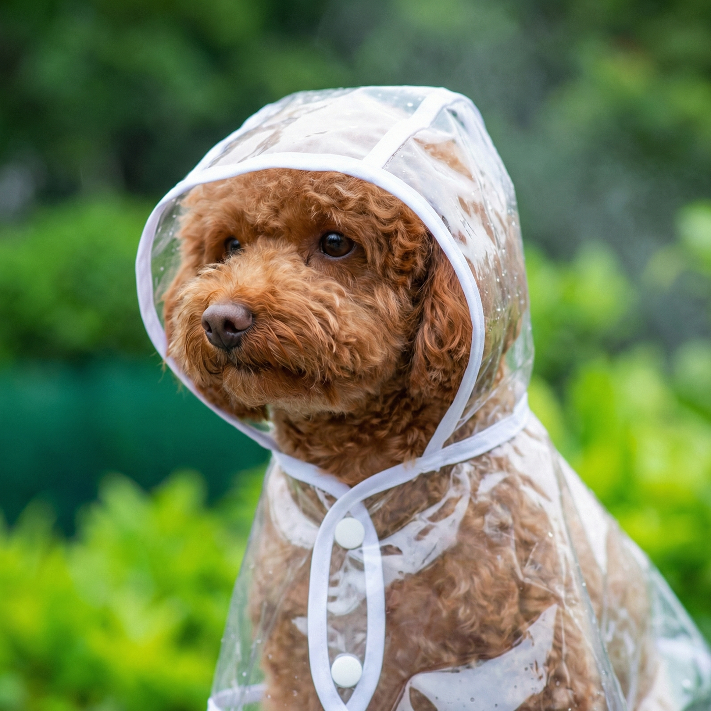 Imperméable transparent pour chien – Veste imperméable transparente pour promenades sous la pluie