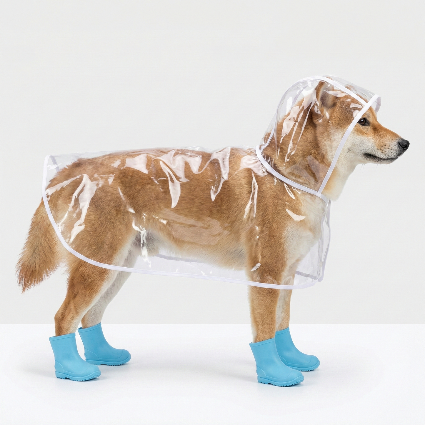 Imperméable transparent pour chien – Veste imperméable transparente pour promenades sous la pluie