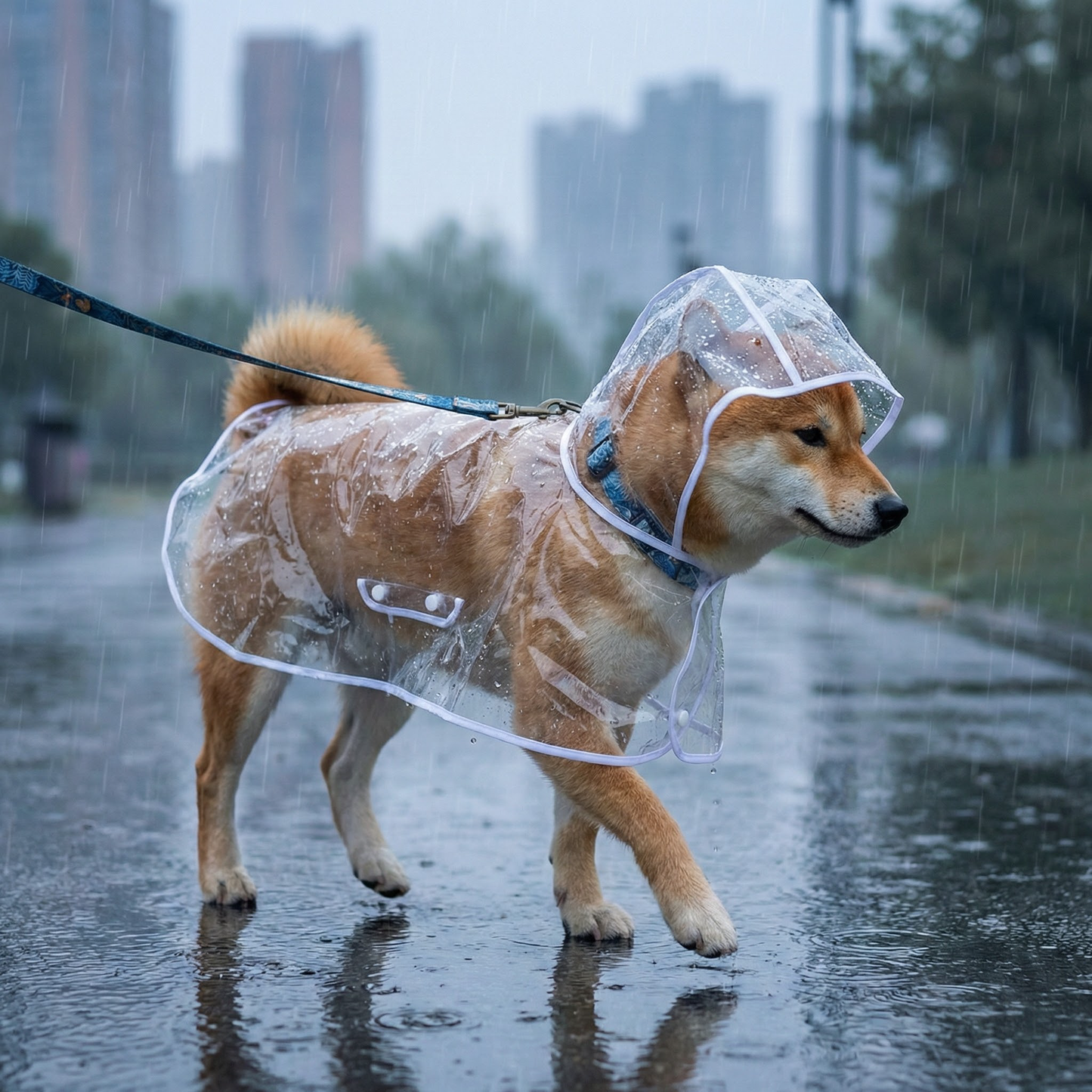 Imperméable transparent pour chien – Veste imperméable transparente pour promenades sous la pluie